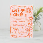 オレンジディスコロデオ女性のカーボーイバチェロレッテウィークエンド 招待状 (スタンド正面)