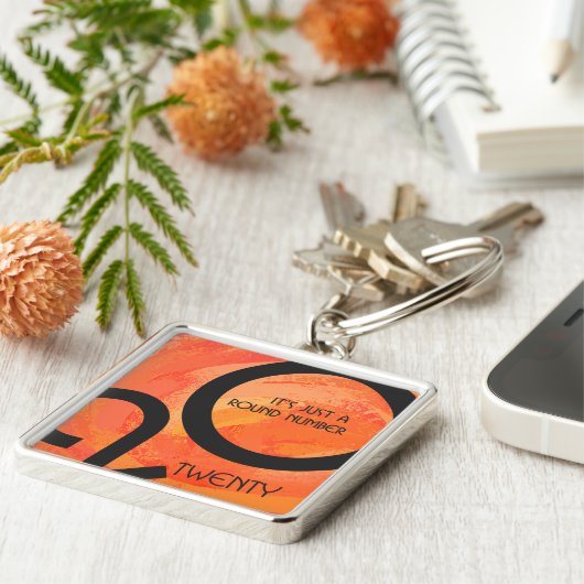 オレンジディタイズ20誕生日 キーホルダー (側面)