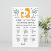 オレンジディノハンドバッグゲームのベビーシャワーの中に何がある (スタンド正面)