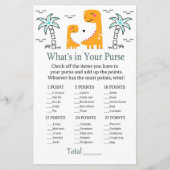 オレンジディノハンドバッグゲームのベビーシャワーの中に何がある (正面)