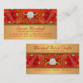 オレンジディライトフラクタルレースアート名刺 名刺 (正面/裏面)