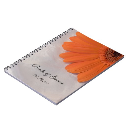 オレンジデイジーとホワイトサテン結婚ズ ノートブック (左側)