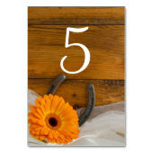 オレンジデイジーとホースシューウェスタン結婚ズ テーブルナンバー (裏面)