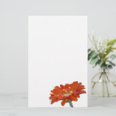 オレンジデイジーのガーベラの花 便箋 (スタンド正面)