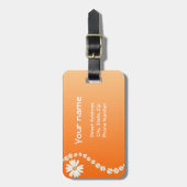 オレンジデイジーの荷物のラベル ラゲッジタグ (正面縦)