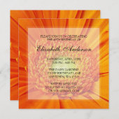 オレンジデイジーの80歳の誕生日パーティー 招待状 (正面/裏面)