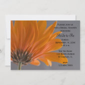 オレンジデイジーオングレーブライダルシャワー 招待状 (正面)