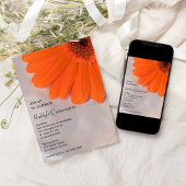 オレンジデイジーオンサテンキンセアニェラパーティの招待状 招待状