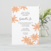 オレンジデイジーオンホワイトブライダルシャワー 招待状 (スタンド正面)