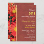 オレンジデイジーガーデン花花花卒業パーティー 招待状 (正面/裏面)