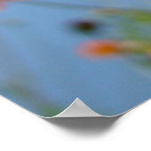 オレンジデイジーフラワーズフローラアートプリントデイジー ポスター (角)