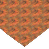 オレンジデイジーフラワー自然アートパターン ショートテーブルランナー (コーナー)