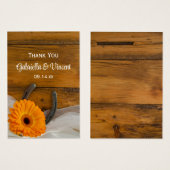 オレンジデイジーホースシューウェスタン結婚ズサンキュー (正面&裏面)