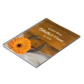 オレンジデイジーホースシューカントリーウェスタン結婚ズ ノートブック (左側)