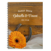 オレンジデイジーホースシューカントリーウェスタン結婚ズ ノートブック (正面)