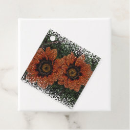 オレンジデイジーボールギフトラベル フェイバータグ