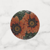 オレンジデイジーボールテーブル紙吹雪 コンフェッティ (スモール正面)