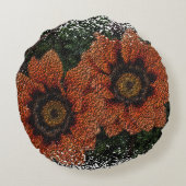 オレンジデイジーボールラウンドクッション ラウンドクッション (裏面)