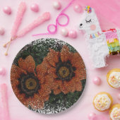 オレンジデイジーボール紙プレート ペーパープレート (パーティー)