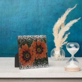 オレンジデイジー球斑 フォトプラーク