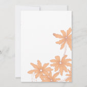 オレンジデイジー結婚のリハーサルディナー 招待状 (裏面)