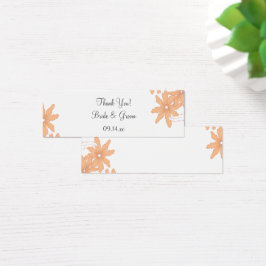 オレンジデイジー結婚ズサンキューメッセージカード