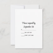 オレンジデイジー蹄鉄カントリーウェディングRSVPカード 出欠カード (裏面)