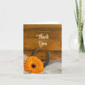 オレンジデイジー馬蹄地方ウェスタンサンキュー サンキューカード (正面)