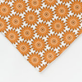 オレンジデイジー70年代スタイル フリースブランケット (角)