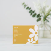 オレンジデイジー-チャビー 名刺 (スタンド正面)