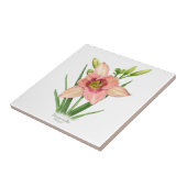 オレンジデイリリーボタニカルアートスタイル タイル (側面)