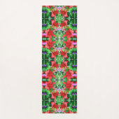 オレンジデイリリー抽象芸術フラワーアート ヨガマット (正面)