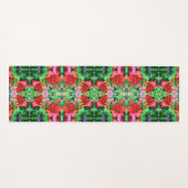 オレンジデイリリー抽象芸術フラワーアート ヨガマット (正面(横))