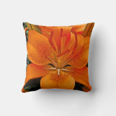 オレンジデイリリー装飾用クッション クッション (裏面)