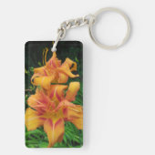 オレンジデイリリー開花 キーホルダー (裏面)