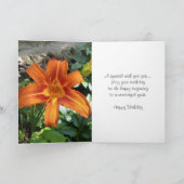 オレンジデイリーフォトハッピーバースデー カード (内部)