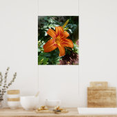 オレンジデイリーフラワーフォトプリント ポスター (キッチン)