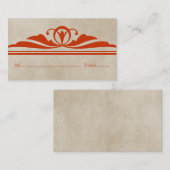 オレンジデコエレガント座席表 プレイスカード (正面/裏面)