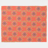 オレンジデザイナーフリースブランケット フリースブランケット (正面(横))