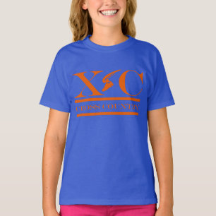 オレンジデザインのワイシャツを走るクロス・カントリー Tシャツ