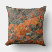 オレンジデザートグロベムロー花の開花 クッション (正面)