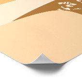 オレンジデジタスタイリッシュルアートビーチシースケープポスター ポスター (角)