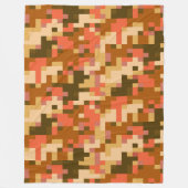 オレンジデジタルカモフラージュフリースブランケット フリースブランケット (正面)