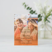 オレンジデスティネーションウェディングゲイレズ結婚ビアン ポストカード (スタンド正面)