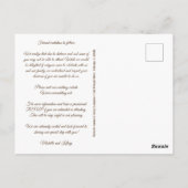 オレンジデスティネーションウェディングゲイレズ結婚ビアン ポストカード (裏面)