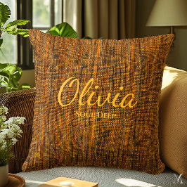 オレンジデニ素朴ムテクスチャ | カスタムホームデコール クッション