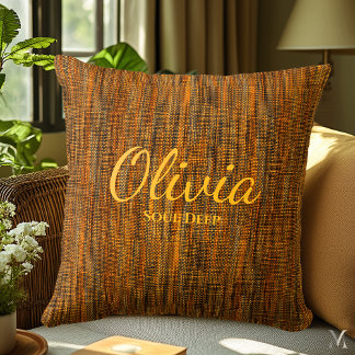 オレンジデニ素朴ムテクスチャ | カスタムホームデコール クッション