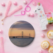 オレンジデュスクマッキナックブリッジ ペーパープレート (パーティー)