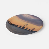 オレンジデュスクマッキナックブリッジ ペーパープレート (アングル)