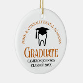 オレンジデンタルスクールカスタム卒業式クリスマス セラミックオーナメント (右)